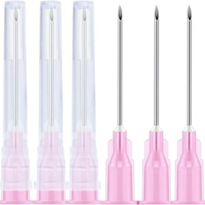 100 Pack -18Ga 1.5inch(38mm) Dispensing Needles with Luer Lock, Individually Packaged