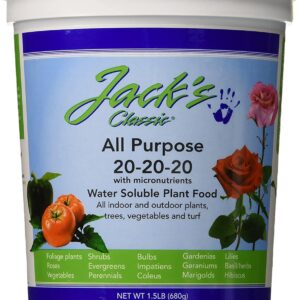 Jack's Classic All purpose Fertilizer, water soluble, 20-20-20 1.5 lbs