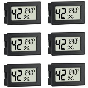 Mini Humidity Meter Hygrometer/Thermometer 6 Pack